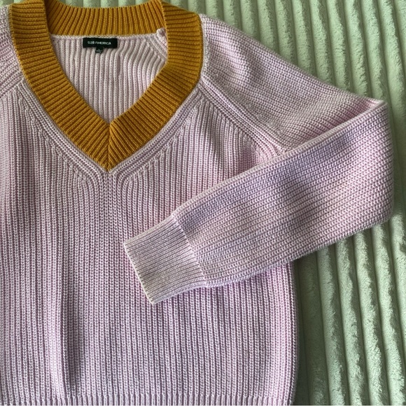 525 America Sweater Womens Large Pullover Cable Pink Orange Preppy Casual - Picture 8 of 9